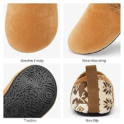 L-RUN Baby House Shoes Slipper for Toddlers Nonslip