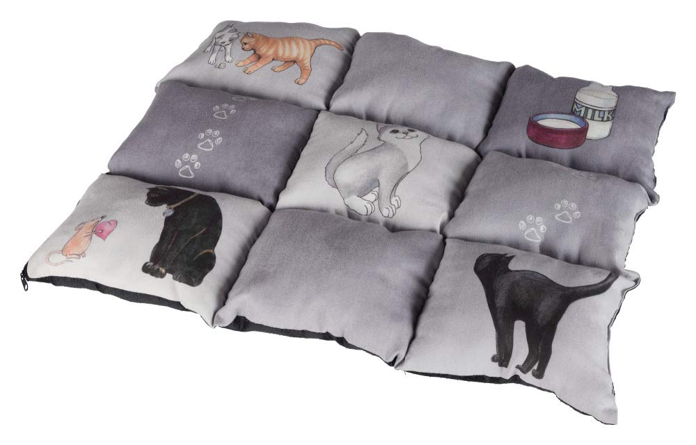 TRIXIE Patchwork Blanket Cat, 55 x 45 cm, Grey