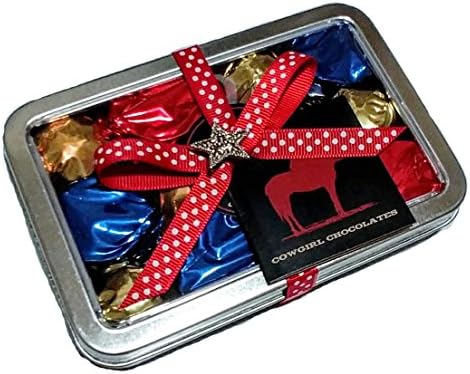 Gourmet Chocolate Assorted Truffles by Cowgirl Chocolates (Assorted Spicy Chocolate, 1/3 lb Truffle Travel Tin)