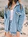 Womens Fashion Juniors Long Sleeve Loose Cowboy BF Denim Jacket Coat With Pockets