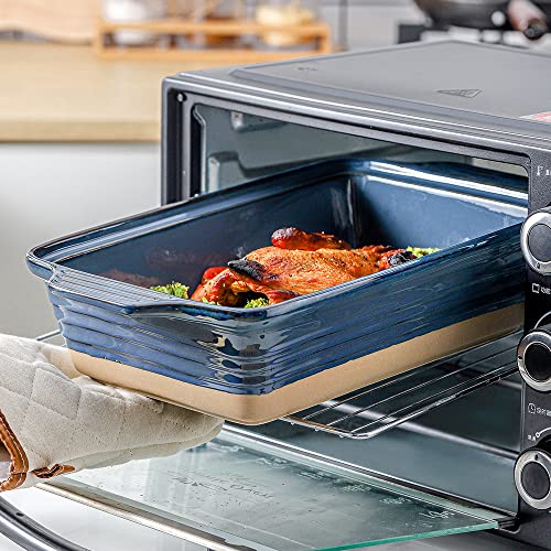 HVH Ceramic Casserole Dish with Lid Oven Safe, 3.5 Quart Large