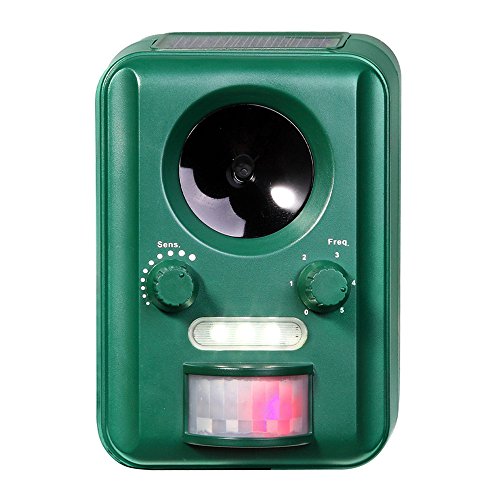 VOLADOR Humane Animal Repeller Ultrasonic Outdoor Animals Repellent with Motion Sensor Stops Cats, Dogs, Deers, Squirrels, Raccoons, Skunks from Garden & Yard VOLADOR Humane Animal Repeller Ultrasonic Outdoor Animals Repellent with Motion Sensor Stops Cats, Dogs, Deers, Squirrels, Raccoons, Skunks from Garden & Yard
