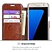 OCASE Galaxy S7 Case [Slim Fit] Leather Wallet Case with Screen Protector for Samsung Galaxy S7 Devices -Brown