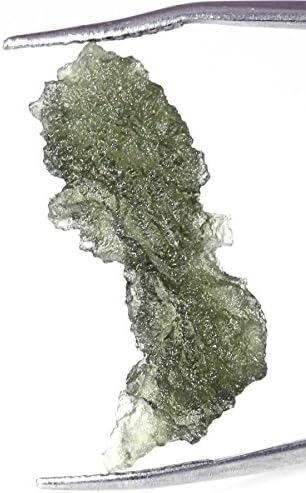 8.80 CTS. SCULPTURED CZECH MOLDAVITE TEKTITE METEORITE IMPACT ROUGH RH-34
