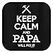 Keep Calm and Papa Will Fix It, Gift for Grandpa T-Shirt X-Large Black