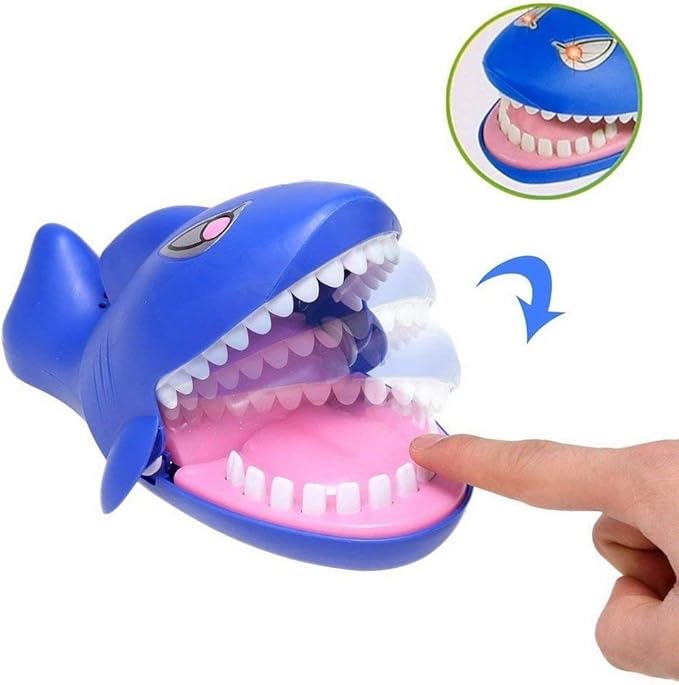 Amazon Com Cang Shark Dentist Game Big Mouth Shark Gags Joke Bite Finger Game Toys For Children Kids Friend Funny Game Gift With Light And Sound Toys Games