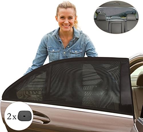 Saimly Universal Car Side Window Sun Shades, Sun, Glare And UV Rays Protection For Your Child , Fits All (99%) Cars! Set of 5