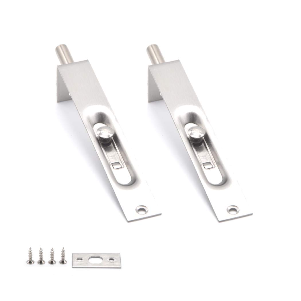 Stainless Steel Door Slide Bolt Latch Lock Flush Bolt for Primary