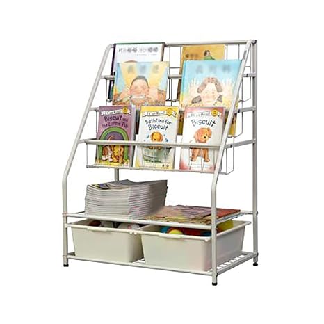 Cd Storage Shelf Dvd Children S Bookshelf Iron Art Magazine Rack