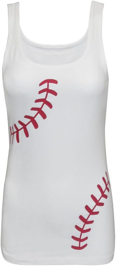 Zone Apparel Women’s Baseball Tank Top - Fitted Laces Shirt
