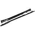 IKON MOTORSPORTS, Side Skirts Compatible With 2016-2024 Chevy Camaro, Rocker Style Gloss Black PP Side Skirt Moulding Rocker Panel Extension Splitters, 2017 2018 2019 2020 2021