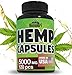 Hemp Oil Extract Capsules for Pain Relief & Anxiety Best Joint Support Your Health & Sleep Supplement Pill Tablets Immune and Mood Anti Inflammatory Natural Organic Hemp Seed Oils Pure Powder