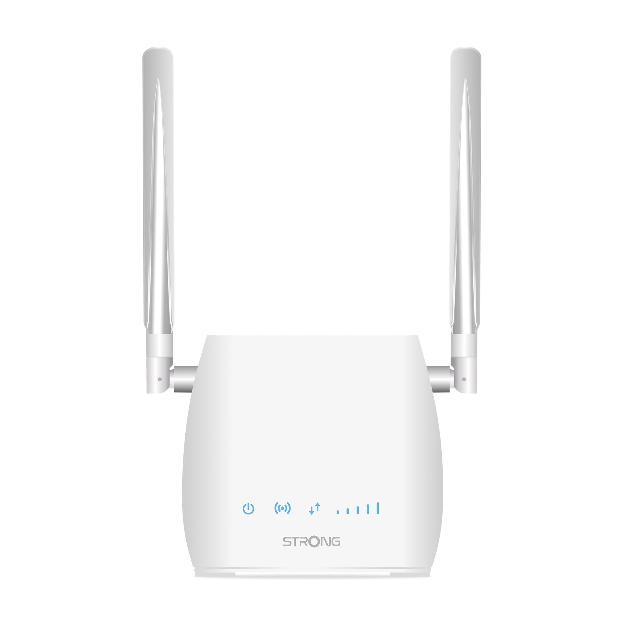 STRONG - 4G LTE Router 300M - Mobiler Hotspot - Bis zu 150 Mbps 4G/300 Mbps WLAN - 1 LAN-Anschluss - Für alle SIM-Karten geeignet - Abnehmbare Antennen - Einfache Installation - weiß