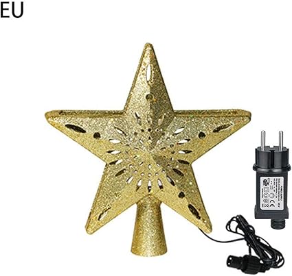 Stella Di Natale In 3d.Rlorie Stella Di Albero Di Natale 3d Stella Scintillante Con Luce A Fiocco Di Neve Rotante Dependable Amazon It Casa E Cucina