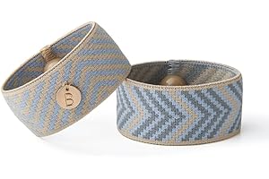 Blisslets Acupressure Relief Band - Cartagena Collection - Motion Sickness and Pregnancy Nausea Relief | Travel, Pregnancy, Cruise (Blue/Camel, Small - less than 5 5/8")