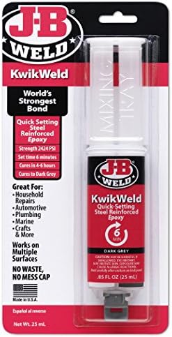 JB Weld 50176 25 ML Dark Grey KwikWeld Quick Setting Epoxy