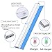 Motion Sensor Activated Closet Light Stick-on Anywhere Wireless Portable Under Cabinet Lights Little Tape Lights Step Lights Wall Lamps In Rechargeable Battery Magnetic for Closet,Cabinet (Silver-L)