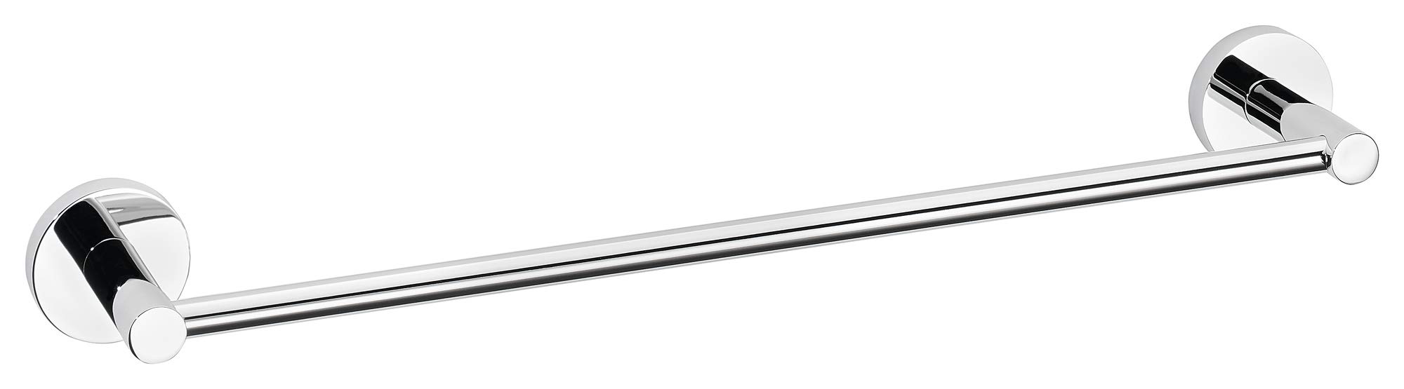 tesa EXXCELLENT Single Towel Rail - Self-Adhesive Towel Bar in Stainless-Steel Design - Wall-Mounted Towel Holder - Waterproof, incl. Power.Kit Adhesive Solution - 50mm x 500mm x 85mm