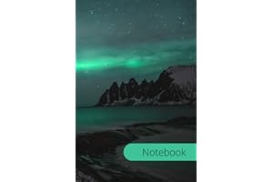 Icelandic Northern Lights Composition Notebook: Wide Ruled Lined Paper Diary & Journal for Kids, Teens, Students, Adults and Teachers. Perfect Gift Idea for Explorers.