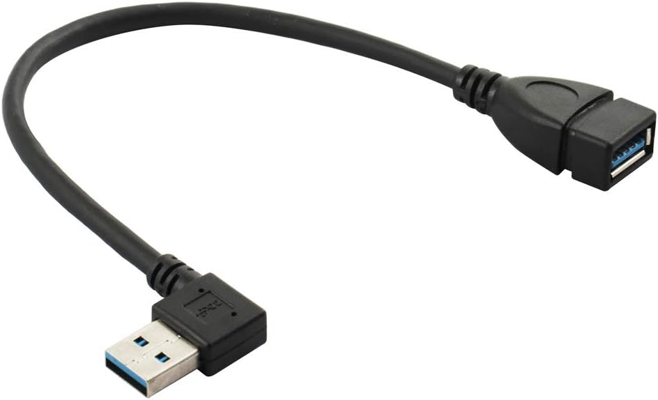 baolongking USB 3.0 Extension Cable,20CM Left and Right Angle 90 Degree Adapter Type A Male To Female High Speed Connection 2PCS - Image 4