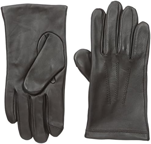 Touchpoint Men's 3 Point Leather Glove, Brown, Medium