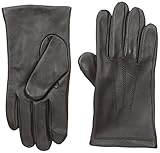 Touchpoint Men's 3 Point Leather Glove, Brown, Medium