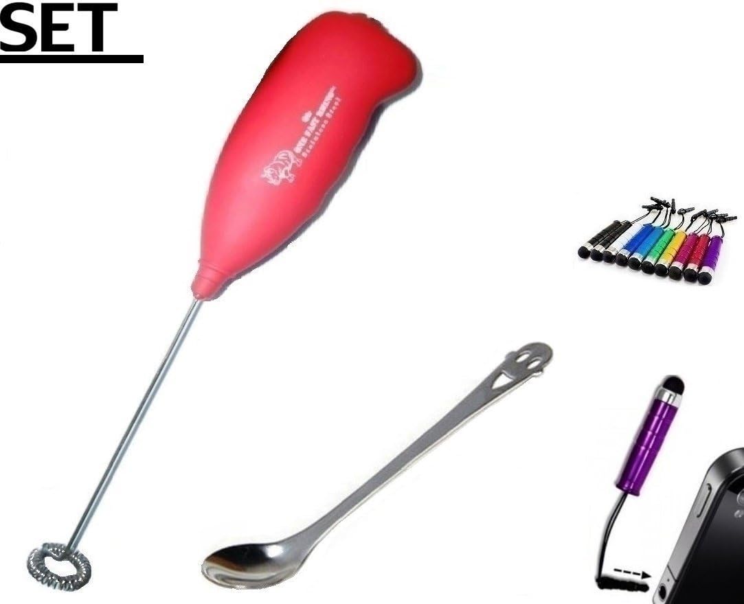 Electric Milk Frother Cappuccino Latte Maker & Coffee Chocolate Mixer Machine comes with Tea Spoon & Mini Stylus Pen