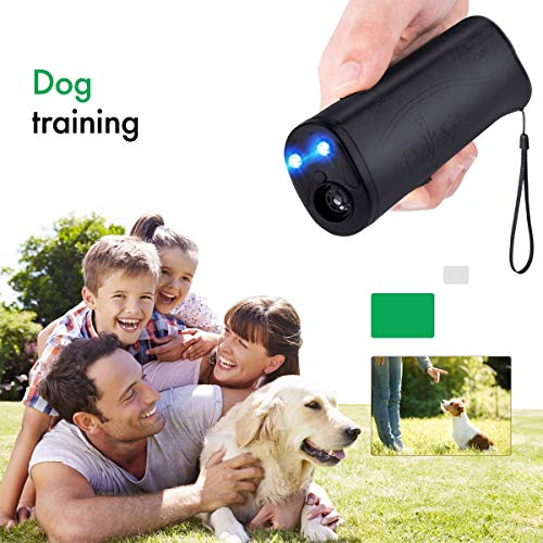 nicekrud LED Ultrasonic Dog Repeller Control & Trainer Device 3 in 1 Anti Barking Stop Bark Handheld Dog Training Device & Controller Safe Walk a Dog Outdoor