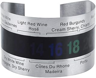 Fdit Edelstahl Wein LCD Thermometer Flasche Bier Rotwein Armband Temperatursensor