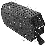 Portable Bluetooth Speaker, ToHayie IPX6 Outdoor Bluetooth Speaker with 1000mAh Battery, 66- Foot Bluetooth Range & Built-in Mic for iPhone, Samsung and More (Black)