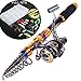 Sougayilang Portable Telescopic Fishing Rod and Reel Combos Travel Spinning Fishing Pole Kits