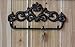 Comfify Decorative Cast Iron Wall Hook Rack - Vintage Design Hanger with 4 Hooks - for Coats, Hats, Keys, Towels, Clothes, Aprons etc | Wall Mounted - 12.25 x 5.75 - with Screws and Anchors