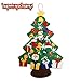 ASSIS 2020-New 3FT 3D-DIY Felt Christmas Tree Set with Handmade 28pcs Ornaments -Double Stitched Wall Hanging