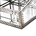 Hersoo Antique Spacious Mirror Glass Drawers/Brass Metal Cosmetic Makeup Storage/Jewelry Cube Organizer.Individually Use Non-Acrylic Display Dresser Vanity Tray