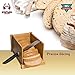 Bamboo Bread Slicer Guide By Bamboo Panda - Easily Flat Fold for Comfortable Storage, Perfect for Bread, Homemade Bread & Loaf Cakes Dark