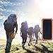 20000mAh Solar Power Bank ,Solar Charger External Backup Battery Pack Dual USB Solar Panel Charger with 1LED Light Carabiner Portable for Emergency Outdoor Camping iPhone Android Cellphones