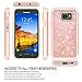 LeYi Galaxy S7 Active Case with 2 Pack Tempered Glass Screen Protector, Glitter Girls Women Dual Layer Heavy Duty Protective Phone Case for Samsung S7 Active SM-G891A TP Rose Gold (Not Fit Galaxy S7)