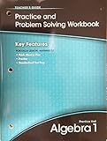 Paperback Prentice Hall Algebra 1, Practice and Problem Solving Workbook, Teacher's Guide, 9780133688900, 0133688909, 2011 Book
