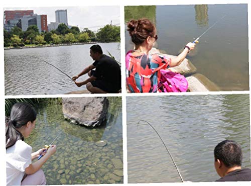 linjunddd 1pc Pen Angelrute Minitasche Angelrute Tragbares Teleskop Taschen Angeln Stippzubehör (rot) Convenient Fischen… – Bild 5