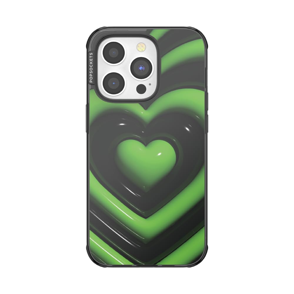 PopSockets iPhone 14 Pro Case with Phone Grip and Slide Compatible with MagSafe, Phone Case for iPhone 14 Pro, Wireless Charging Compatible Powerpuff Girls -Green Spice — image 1