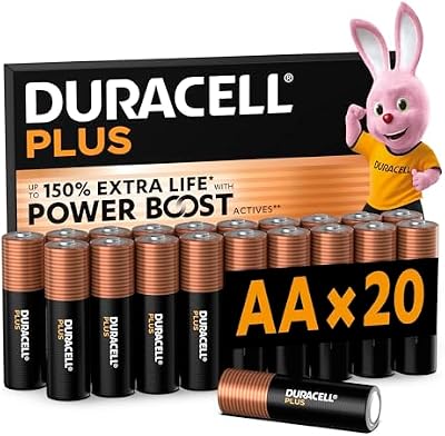 AA Plus Piles Alcalines (Lot de 20) 1.5V, LR06