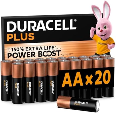AA Plus Piles Alcalines (Lot de 20) 1.5V, LR06