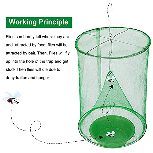 Stingmon 6 Pack Outdoor Ranch Fly Trap, Disposable Fly Traps Outdoor