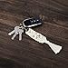 Mkono Mini Macrame Keychains Boho Bag Charms with Tassels Handcrafted Accessory for Car Key Holder, Purse, Phone Wallet,Valentine,s Day Party Supplies Gift, White, 3 Pack