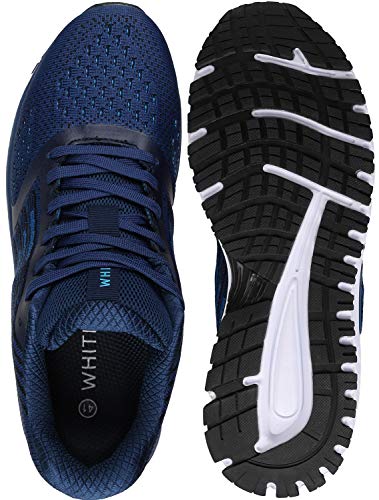 Joomra Mens Tennis Shoes Arch Support Trail Running Sneakers Navy Blue Size 9.5 Lace Cushion Man Jogger Runner Comfortable Walking Jogging Sport Footwear 43