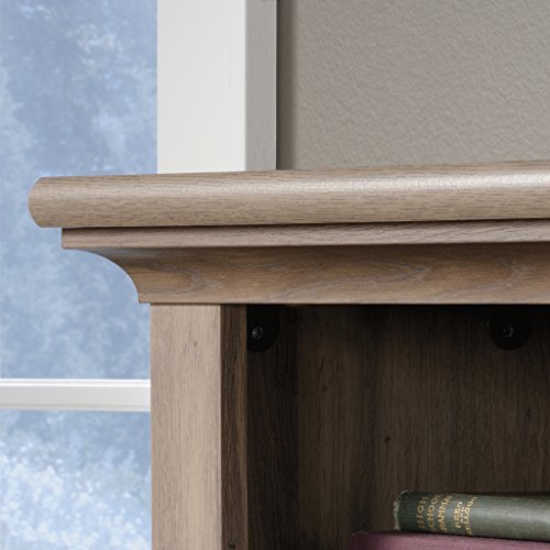 Sauder Harbor View Computer Desk with Hutch, Salt Oak finish Pricepulse