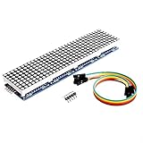 Wangdd22 MAX7219 Dot Matrix Module for Arduino Microcontroller 4 in 1 Display with 5pin Dupont Line