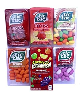 Image of Tic Tac Yummy Assorted Fruity Flavors (1 oz new peach to lemonade, cherry to cola, Strawberry, orange, fruit adventure and lemon head fruit flavor)