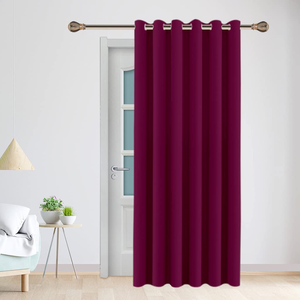 VED Blackout Door Curtain 52" x 84" (1 Panel) (PURPLE), W132cm (52") x D213cm (84")