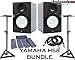 Yamaha HS8 Powered Studio Monitor Pair with XLR-Cables Insolation Monitor PAD and Speaker Stands
